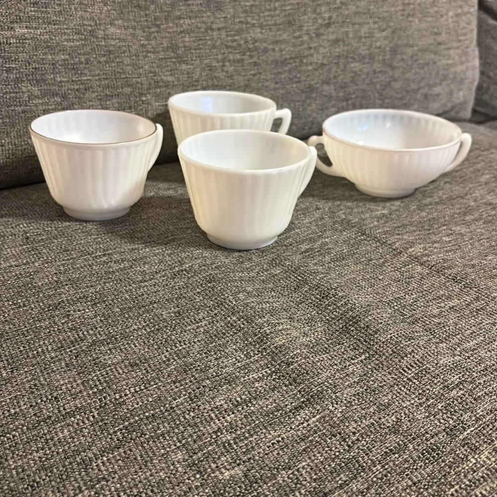 Macbeth Evans Monax Petalware 2 Teacup & Sugar Bowl